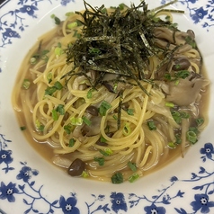 森のキノコと葱の和風
