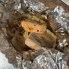 ホタテと直送地魚のホイル包み焼き