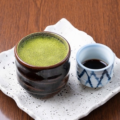 <鹿児島>自家製知覧茶のパンナコッタ 黒蜜添え
