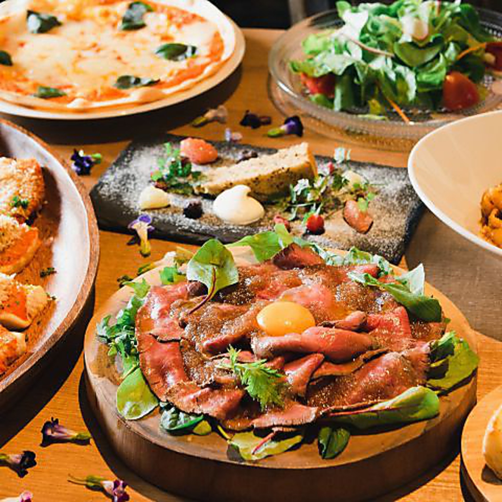 No.1人気メニュー『六甲牛のお月見ローストビーフ』をメインに兵庫の新鮮素材を堪能できるコース★