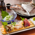 料理メニュー写真&nbsp;本まぐろ・かんぱち・たいのお造り三種盛り