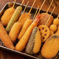 サクサク衣の本格串カツ盛り合わせ！