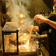 炭火で香ばしく焼き上げる東北の味覚をご賞味ください
