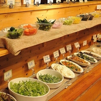 サラダバー＊平日11:00-14:30L.O／土日祝11:00-15:30L.O