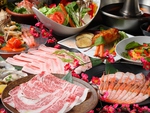 四季舞美食コースは、季節の野菜、鮮魚と拘り素材のGRILL&しゃぶしゃぶ付きの絶品コースをご用意！！