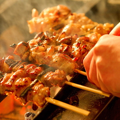 直炭火で焼き上げる焼鳥各種