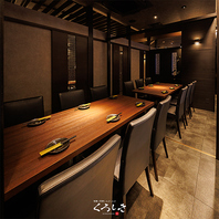 ［多彩にシーンに］個室でありながら開放感のある空間