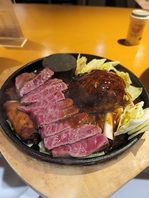 グラム数が選べる本格黒毛和牛ステーキ等、肉料理が充実
