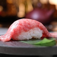 至福の口どけ♪神戸牛の希少部位を使用「中トロ寿司」◎