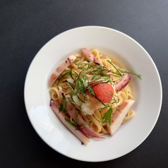 明太子とイカの和風おろしパスタ