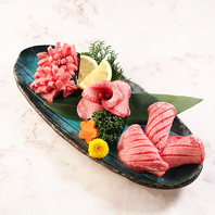 当店大人気のタン食べ比べ盛り◎