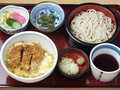 料理メニュー写真&nbsp;カツ丼セット（もりそば、カツ丼）