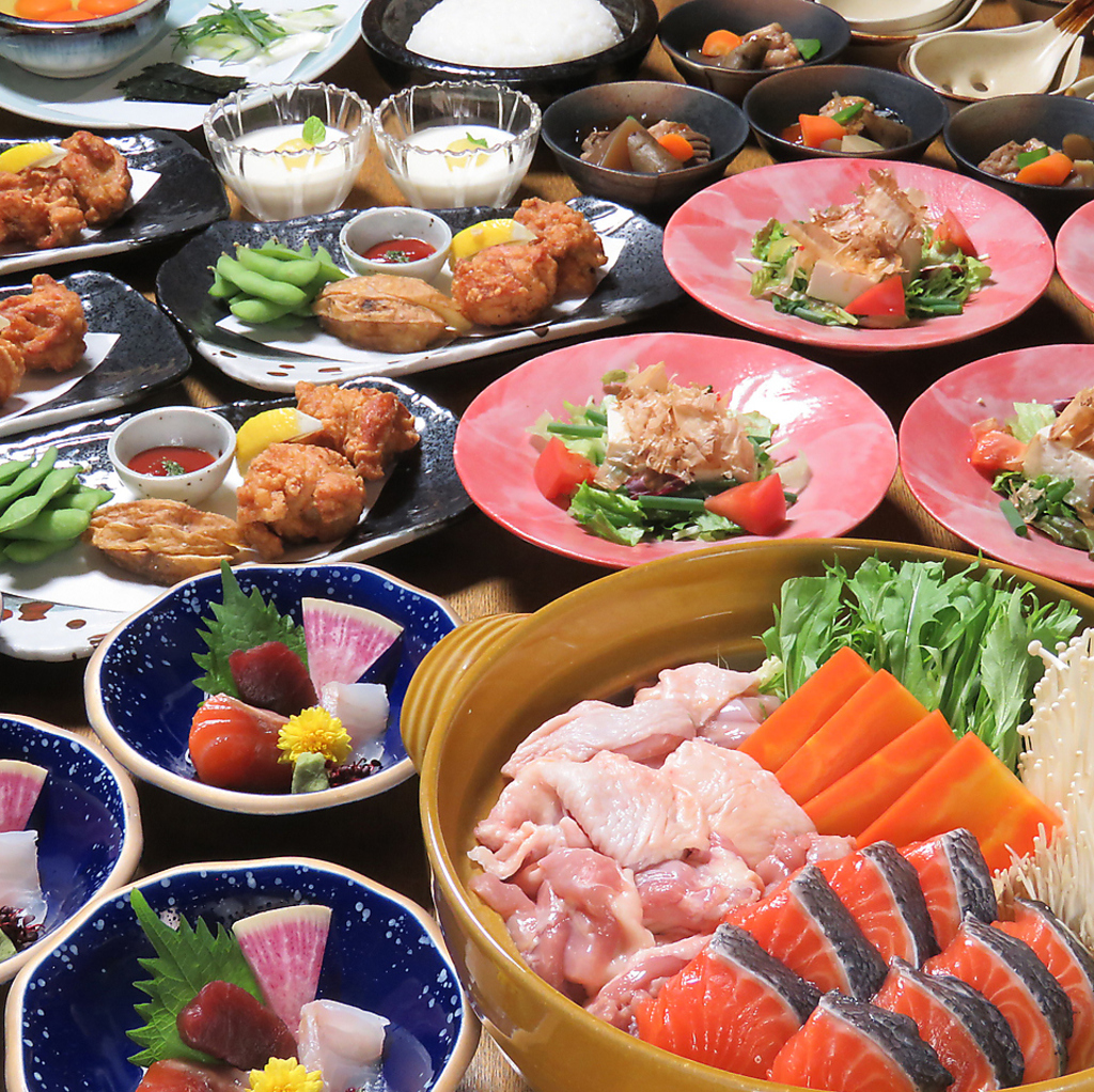 『寄せ鍋or陶板焼きコース』120分生ビール込み飲み放題付