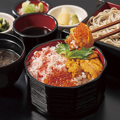 海鮮三昧丼とミニそばセット