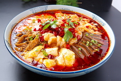 牛ハチノス・牛ハツ元・牛千枚・野菜の麻辣味鍋