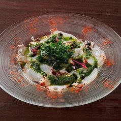 水ダコのカルパッチョ ケールソース