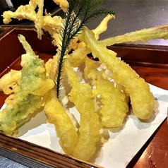島らっきょうの天ぷら