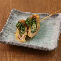 オクラ梅しそ豚巻き串揚げ（１本）