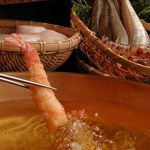 八坂圓堂名代こだわりの活車海老。ぜひご賞味ください。