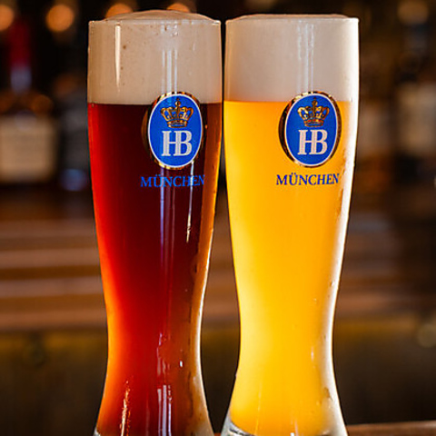 豊富なホフブロイビールとドイツ料理で本場の味を堪能◆大人数での宴会にも！貸切も◎