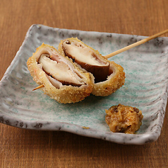 椎茸豚巻き串揚げ～青唐辛子味噌～（1本）