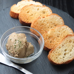 レバーのパテ バケット添え/かにみそ身入り