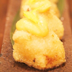 ふろふき大根の唐揚げ~自家製ふきのとう味噌掛け~