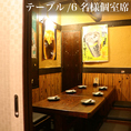 【個室テーブル席】個室は靴を脱がずに使えるテーブル席。スマホ注文のオーダーバイキングで食べ放題がご利用いただけます！