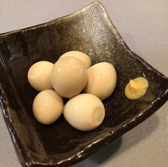 自家製うずら醤油漬け