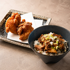 ランチセットB ミニチャーシュー丼+唐揚げ2個