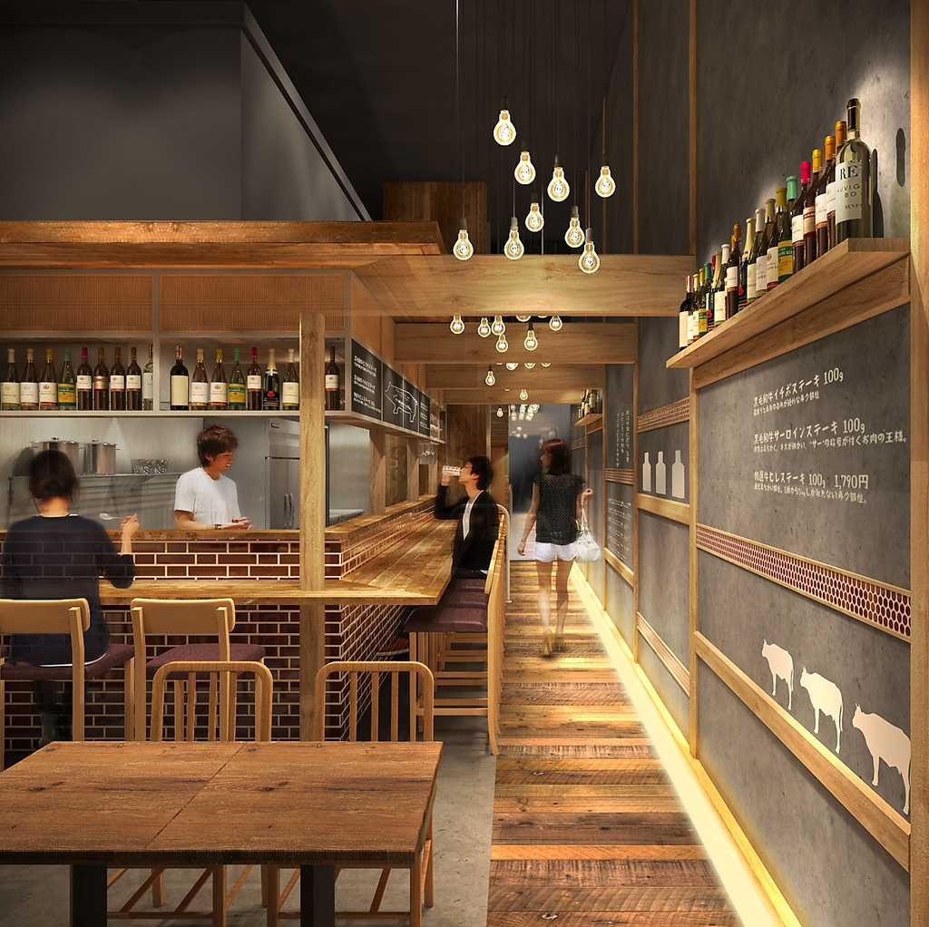 ハイチェアのおしゃれなカウンター席はデートにピッタリ♪各種サプライズもご相談承ります！