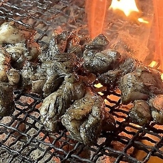 必食!黒かしわの炭火焼き(モモ・砂ずり・せせり・ハツ・ぼんじり・皮・手羽先)