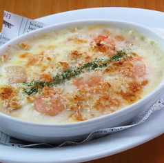 とろ~りチーズソースとぷりぷり海老のドリア