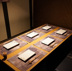 3名様～6名様までご利用できる掘りごたつの個室席を完備しております。