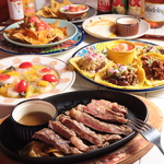 前菜からメイン、デザートまで、多種多様な本格アメリカン・メキシカン料理をお楽しみいただけます！