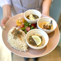 【夏季限定】2種のカレーと豆乳レモンソースで楽しむ夏のスペシャルプレートの写真