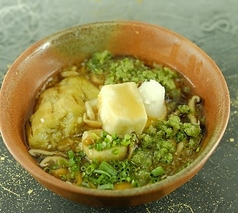 きのこと茄子の揚げ出し豆腐