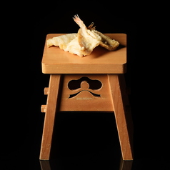 チビぐろの天ぷら 能登塩添え