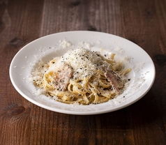パンチェッタの”チーズカルボナーラ”リングイネ
