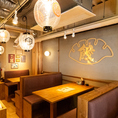 BOXテーブル席をはじめ、店内にはゆったりとお過ごしいただけるお席を多数ご用意してお待ちしております◎種類豊富な看板メニューの餃子や、自慢の逸品の数々を心ゆくまでたっぷりとご堪能下さい☆
