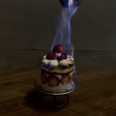 ストロベリーフランベケーキ