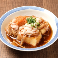白子ときのこ餡の揚げ出し豆腐
