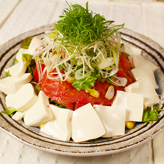 豆腐と九条ねぎの焙煎胡麻サラダ