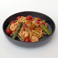 スパイシーシュリンプ&アスパラガスアラビアータ