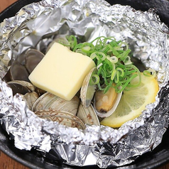 あさりとエリンギのホイルバター焼き