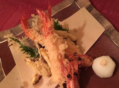 海老と夏野菜の天ぷら