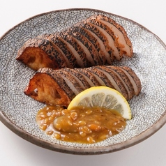 焼き蓮根の金山寺味噌