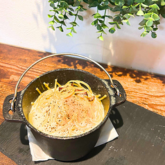 アツアツパスタ”きのことベーコンのクリームスープ”