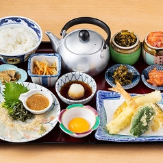 【新メニュー】”特製”鯛茶漬け定食[天ぷら付き］