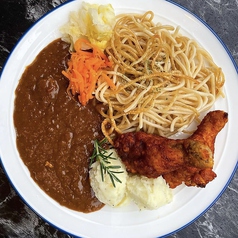 チキン焼きカレーパスタ